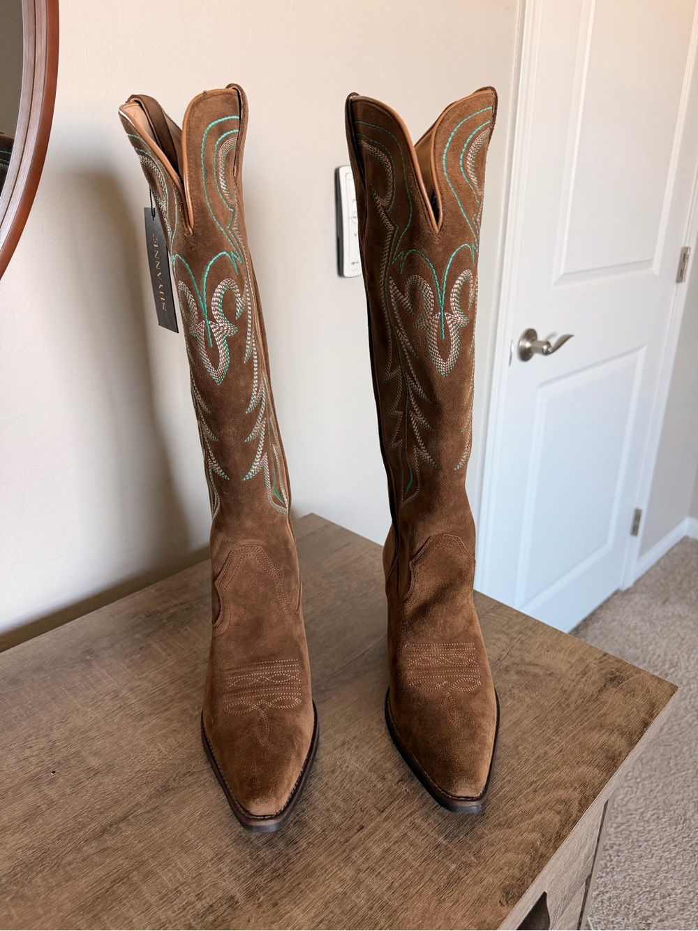 Shyanne Rowan Tall Suede Western Boots - Picture 2 of 5